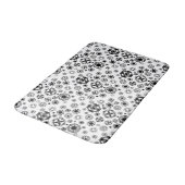 Schattig zwart wit arabesk decoratief patroon badmat (Gekanteld)