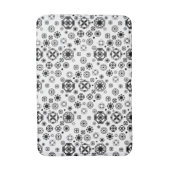 Schattig zwart wit arabesk decoratief patroon badmat (Voorkant Verticaal)