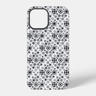 Schattig zwart wit arabesk decoratief patroon iPhone 12 hoesje