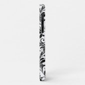 Schattig zwart wit bloemig achtergrondontwerp Case-Mate iPhone case (Achterkant/links)