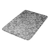 Schattig zwart wit bloemmotief paisley badmat (Gekanteld)