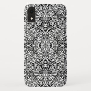 Schattig zwart wit bloemmotief paisley Case-Mate iPhone case