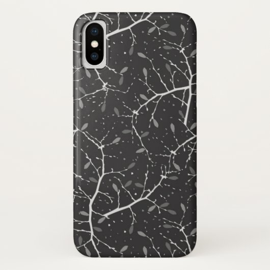 Schattig zwart-wit boompatroon Case-Mate iPhone case (Achterkant)
