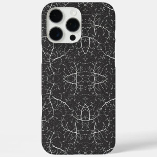 Schattig zwart-wit boompatroon iPhone 16 pro max hoesje