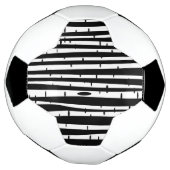 Schattig zwart-wit boompatroon voetbal (Gedraaid)