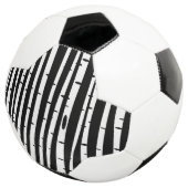 Schattig zwart-wit boompatroon voetbal (Drie kwart)