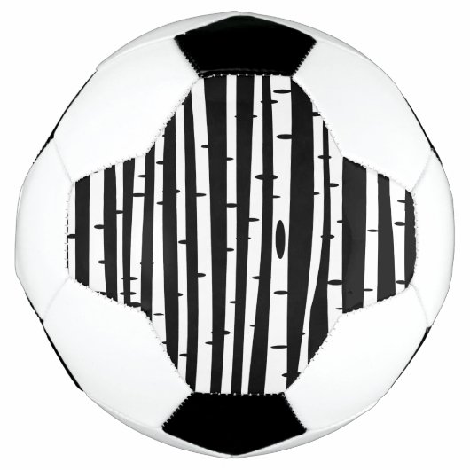 Schattig zwart-wit boompatroon voetbal (Voorkant)
