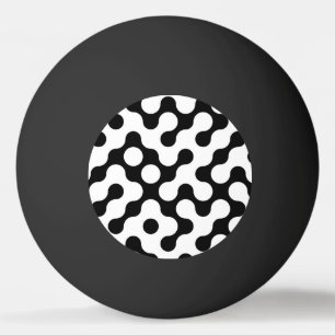 Schattig zwart wit doolhof patroon pingpongbal