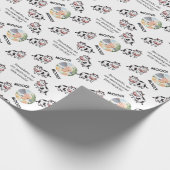 Schattig Zwart Wit Koe Boerderij Dier Foto Sentime Cadeaupapier (Hoek)