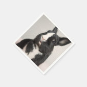 Schattig zwart-wit konijnenkonijn servetten (Hoek)