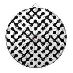 Schattig zwart wit labyrint patroon dartbord