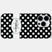 Schattig zwart-witstippen retro patroon Monogram Case-Mate iPhone Case (Achterkant (horizontaal))