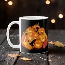 Schattig Zwarte Kat Halloween Pompoenveld