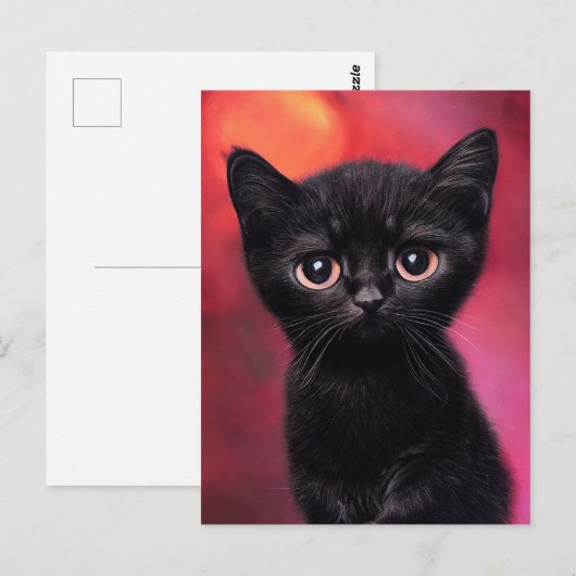 Schattig zwarte keuten briefkaart (Voorkant / Achterkant)