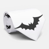Schattig Zwarte Vleermuizen Patroon Halloween Stropdas (Opgerold)