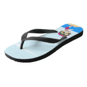 Schattig Zwemertje Reuzenogen Roze Teenslippers (Schuin)