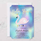 Schattig zwoerd holografisch Baby shower Kaart (Voorkant)