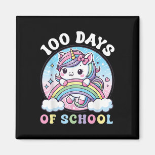 Schattige 100 dagen schoolmeisjes Eenhoorn 100e da Magneet