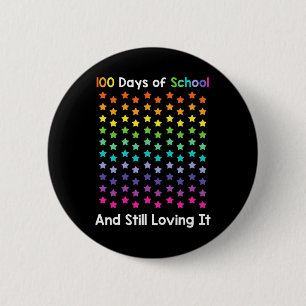 Schattige 100 dagen van school en nog steeds houde ronde button 5,7 cm