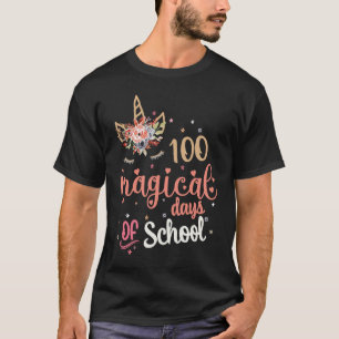 Schattige 100 Magische Dagen van School Eenhoorn L T-shirt
