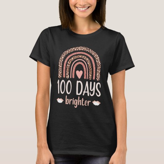 Schattige 100ste dag helderdere 100 dagen luipaard t-shirt (Voorkant)