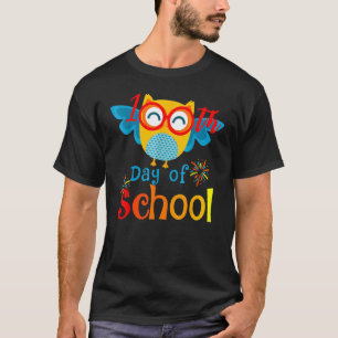 Schattige 100ste dag van school uil 100 dagen ler t-shirt
