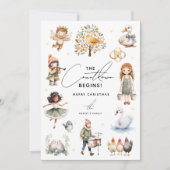 Schattige 12 dagen van Kerst  Feestdagenkaart (Voorkant)