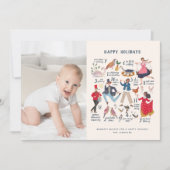 Schattige 12 dagen van Kerstmis Foto Vakantie Kaar Feestdagenkaart (Voorkant)