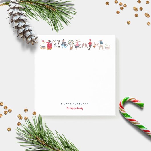 Schattige 12 dagen van Kerstmis Klassieke Illustra Post-it® Notes