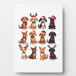 Schattige 12 Honden Xmas Grappige Hondenliefhebber Fotoplaat