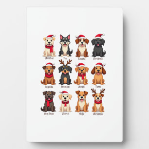 Schattige 12 Honden Xmas Grappige Hondenliefhebber Fotoplaat