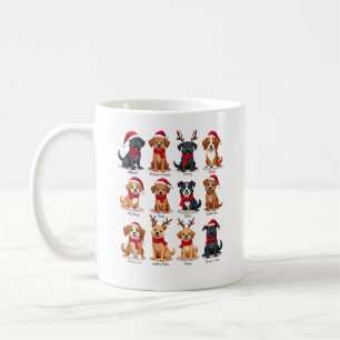 Schattige 12 Honden Xmas Grappige Hondenliefhebber Koffiemok