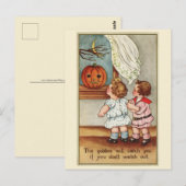 Schattige 1916 kinderen |  Halloween Briefkaart (Voorkant / Achterkant)