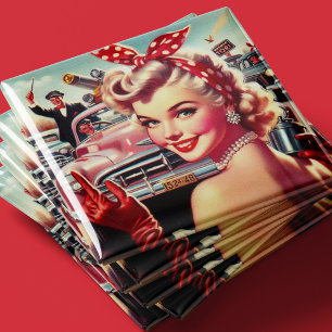 Schattige  1950s Meisje Magneet