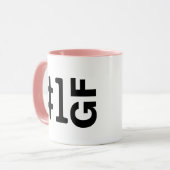 Schattige #1 GF Nummer Een Vriendin Roze Mok (Voorkant links)