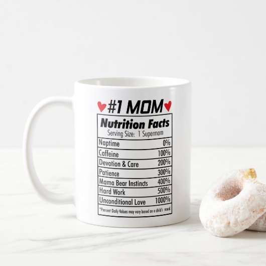 Schattige #1 Mama Mok, 11 oz Koffiemok (Met donut)
