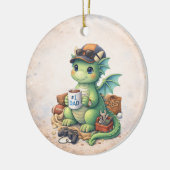 Schattige #1 Vader Draak Kerst Ornament (Links)