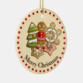 Schattige 1e kerstakerkoekjes keramisch ornament (Rechts)