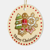 Schattige 1e kerstakerkoekjes keramisch ornament (Links)