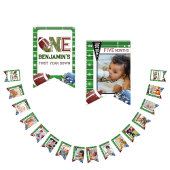Schattige 1e Verjaardag 12 Maand Foto Milestone bo Vlaggetjes
