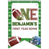 Schattige 1e Verjaardag 12 Maand Foto Milestone bo Vlaggetjes (Eerste vlag)