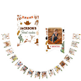 Schattige 1e Verjaardag 12 Maanden Mijlpaal 1e rod Vlaggetjes