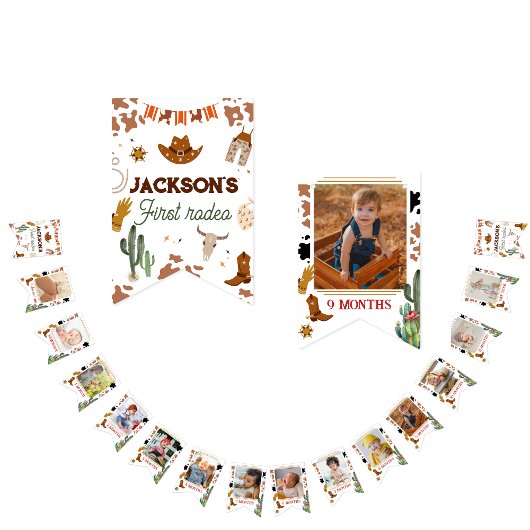 Schattige 1e Verjaardag 12 Maanden Mijlpaal 1e rod Vlaggetjes