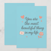 Schattige 1e verjaardagsuitnodigingen – Schattige  Kaart (Voorkant / Achterkant)