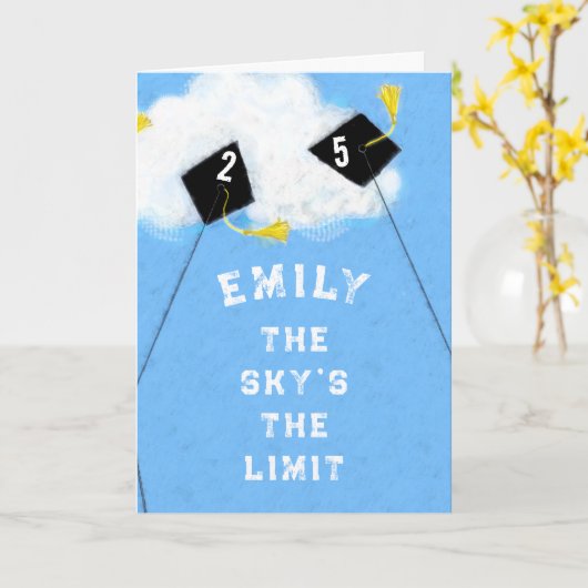 Schattige 2024 Afstuderen Kaart (Gele Bloem)