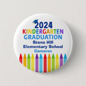Schattige 2024 Kleuterschool Afstuderen  Ronde Button 5,7 Cm (Voorkant)