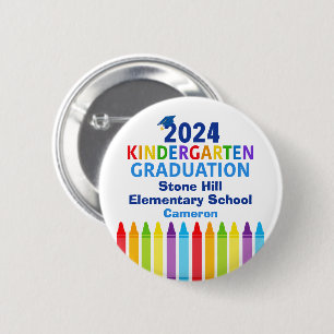 Schattige 2024 Kleuterschool Afstuderen  Ronde Button 5,7 Cm