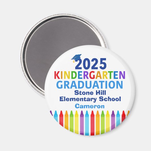 Schattige 2025 Kleuterschool Afstuderen Custom Sch Magneet (Voorkant / Achterkant)