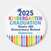 Schattige 2025 Kleuterschool Afstuderen Custom Sch Magneet (Voorkant)