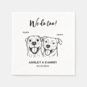 Schattige 2 Dogs Pet We Do Too Cocktail Wedding Servet (Voorkant)